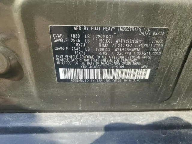 2015 SUBARU OUTBACK 3.6R LIMITED  