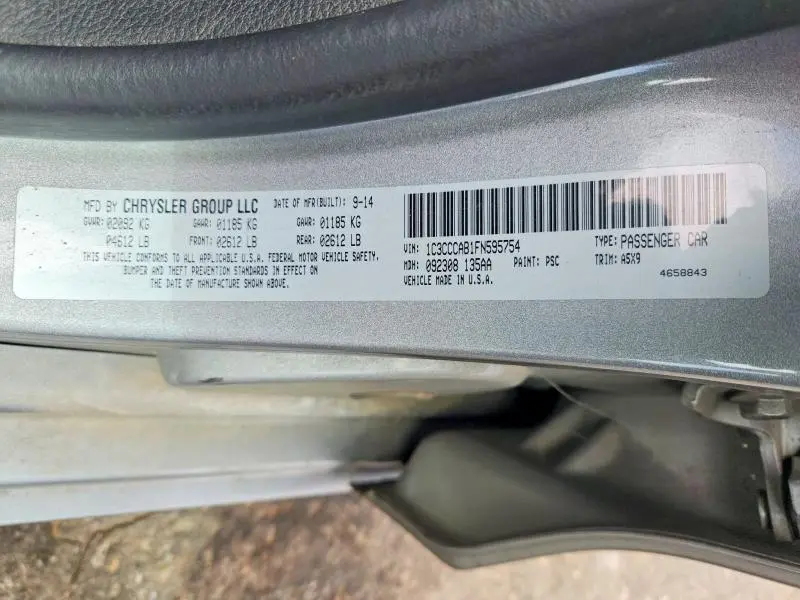 2015 CHRYSLER 200 LIMITED  