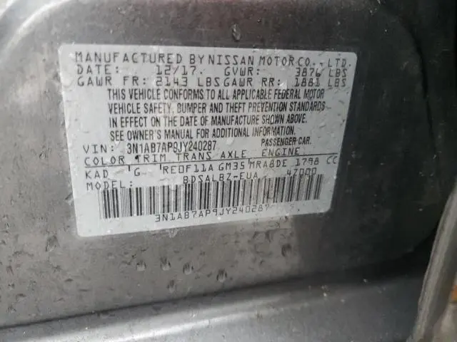2018 NISSAN SENTRA S  