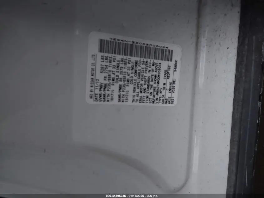 2013 NISSAN MURANO SL