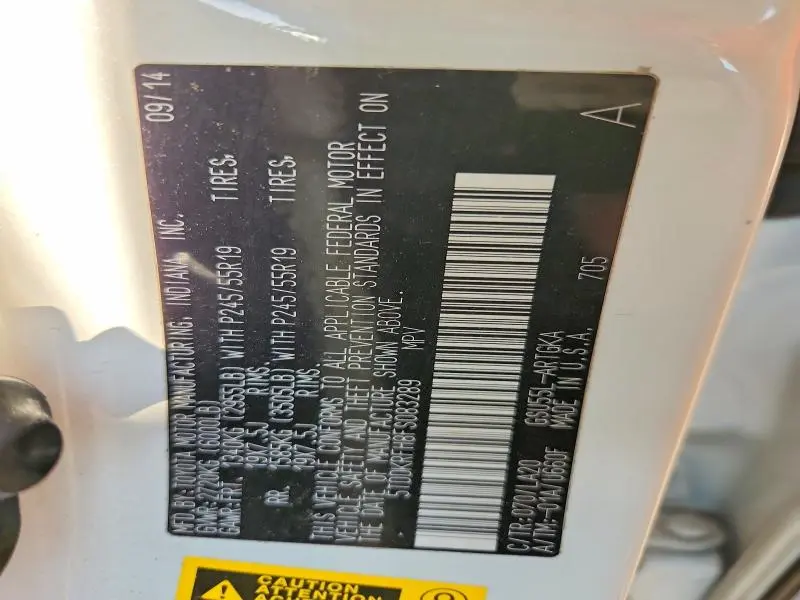 2015 TOYOTA HIGHLANDER LIMITED  