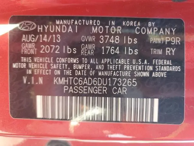 2013 HYUNDAI VELOSTER   