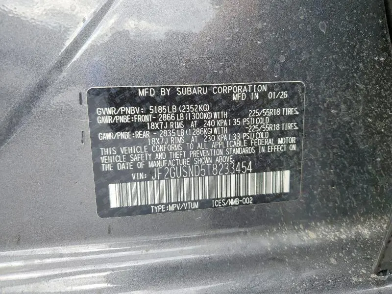 2026 SUBARU CROSSTREK LIMITED  