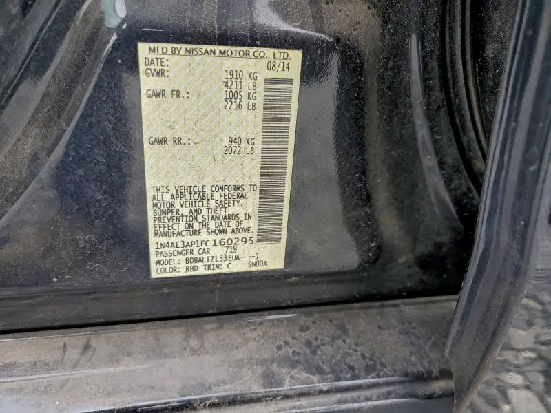 2015 NISSAN ALTIMA 2.5  