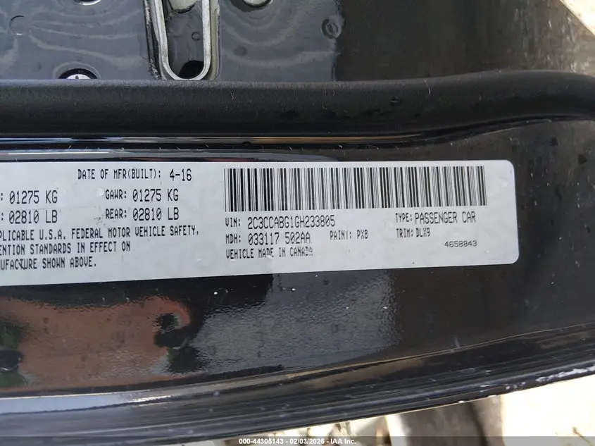 2016 CHRYSLER 300 300S