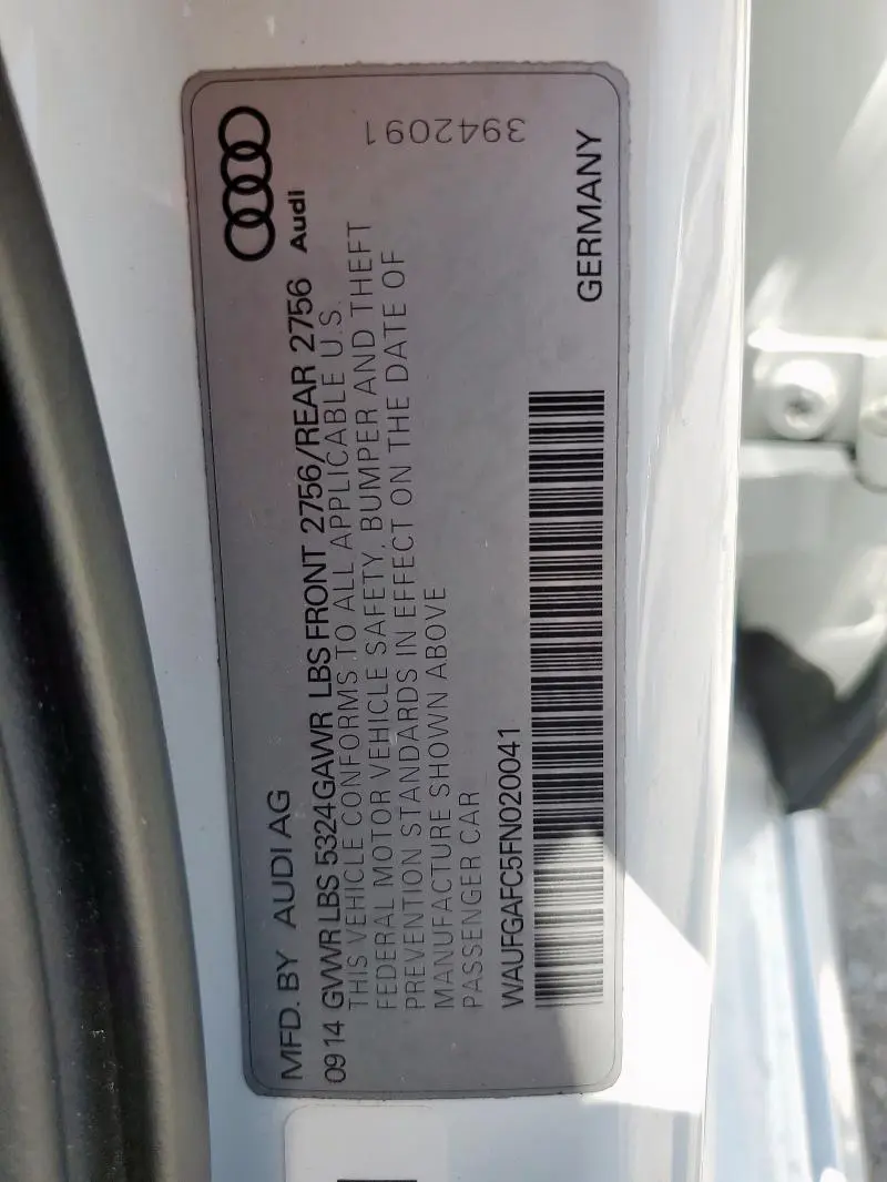 2015 AUDI A6 PREMIUM PLUS  