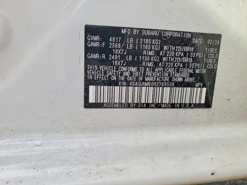 2024 SUBARU CROSSTREK LIMITED  