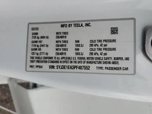 2023 TESLA MODEL 3