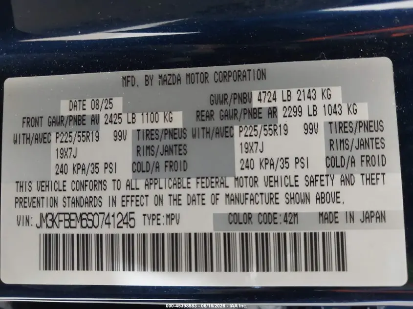 2025 MAZDA CX-5 2.5 S PREMIUM PLUS