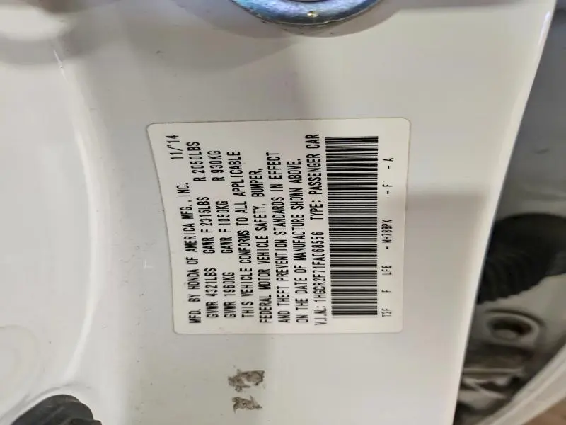 2015 HONDA ACCORD EX  