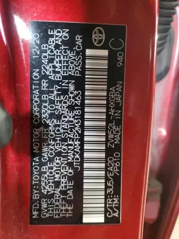 2021 TOYOTA PRIUS PRIME LE