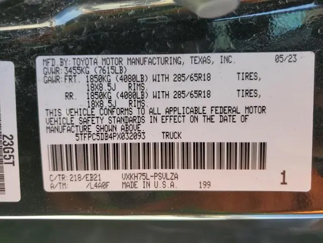 2023 TOYOTA TUNDRA CREWMAX LIMITED  