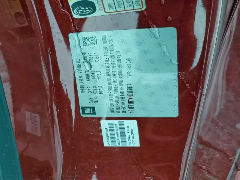 2017 CHEVROLET CAMARO SS  