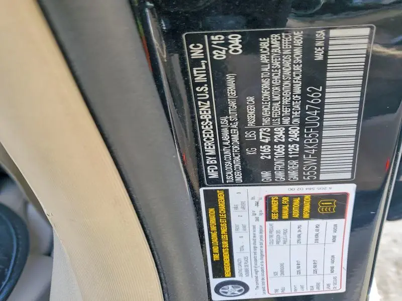 2015 MERCEDES-BENZ C 300 4MATIC  