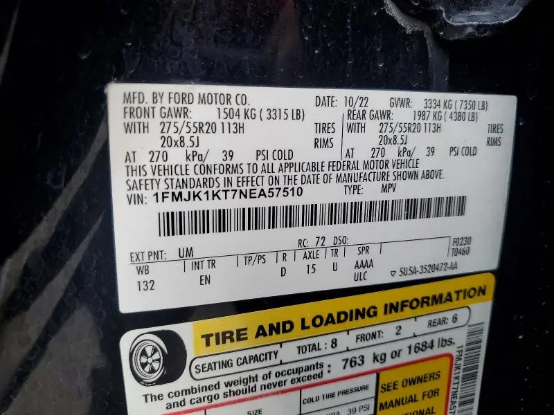 2022 FORD EXPEDITION MAX LIMITED  