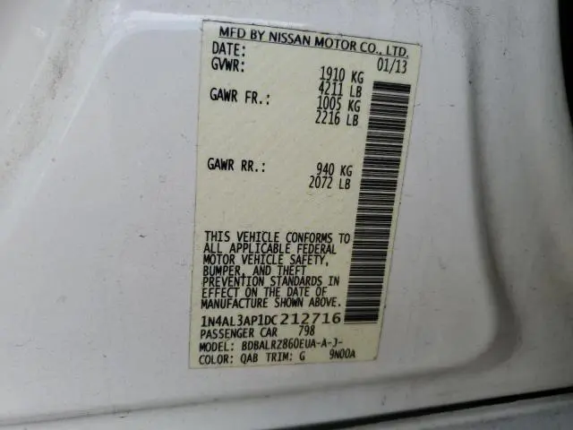 2013 NISSAN ALTIMA 2.5  