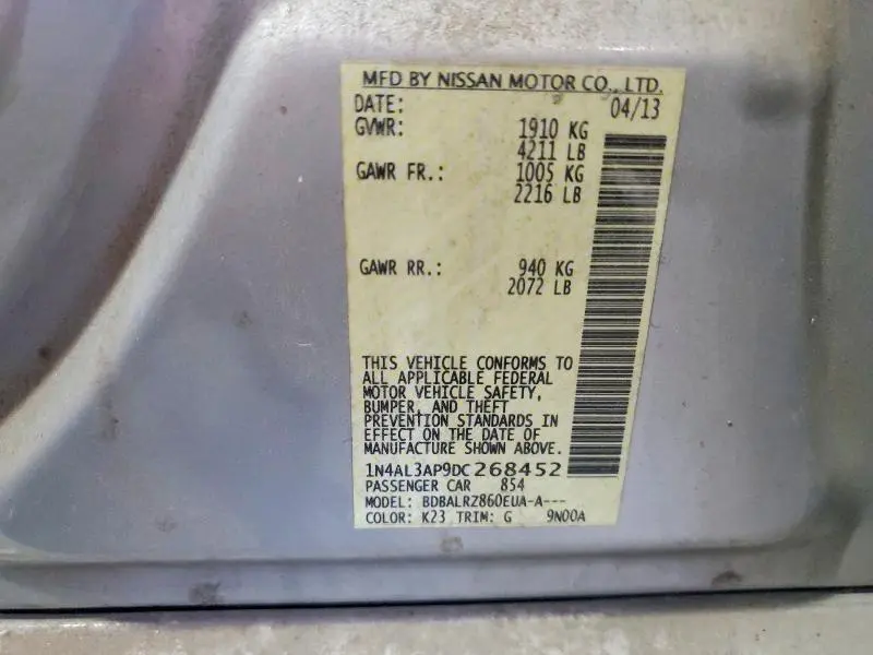 2013 NISSAN ALTIMA 2.5  