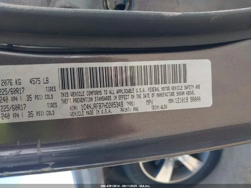 2017 JEEP PATRIOT HIGH ALTITUDE 4X4