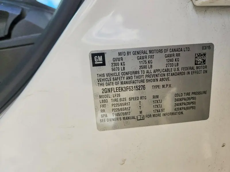 2015 CHEVROLET EQUINOX LS  