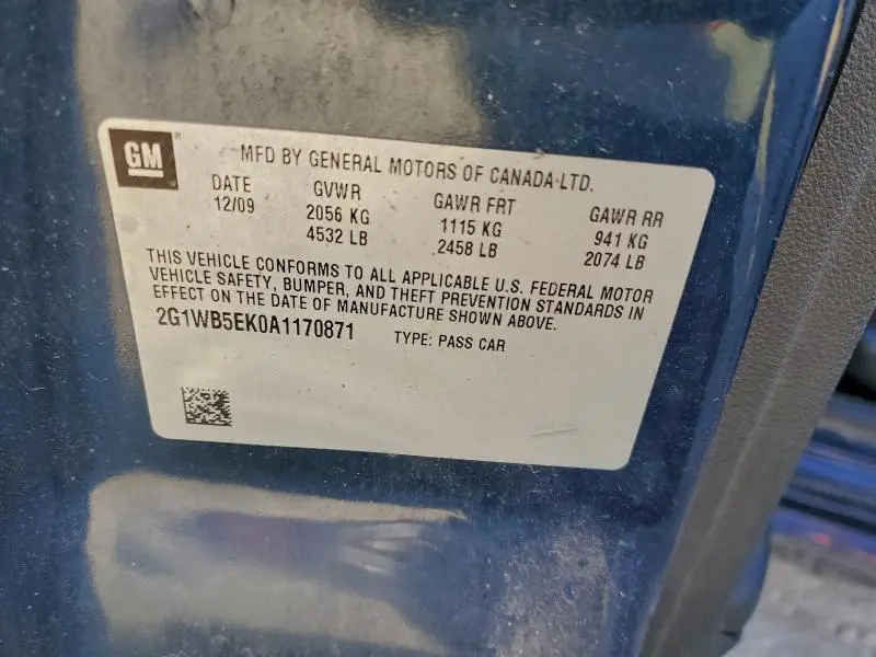 2010 CHEVROLET IMPALA LT  