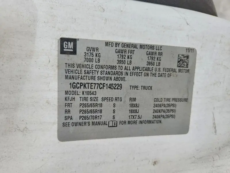 2012 CHEVROLET SILVERADO K1500 LTZ  