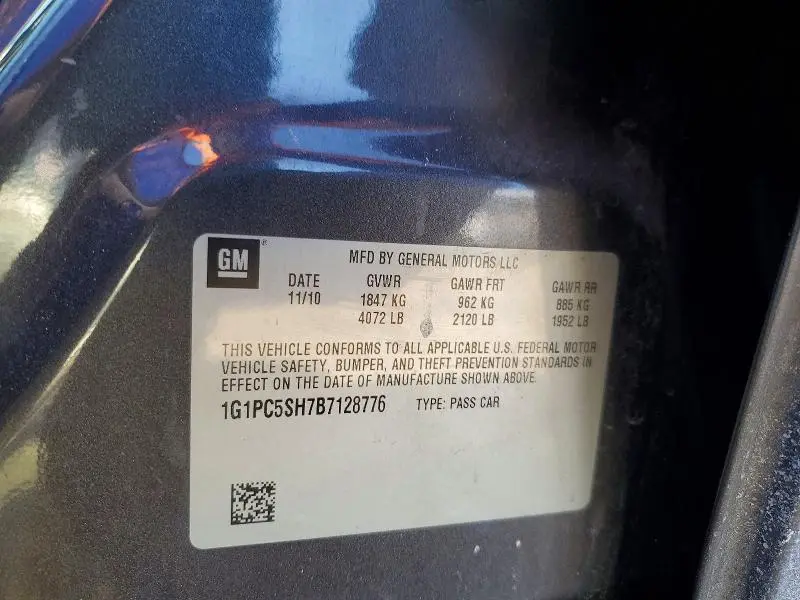 2011 CHEVROLET CRUZE LS  