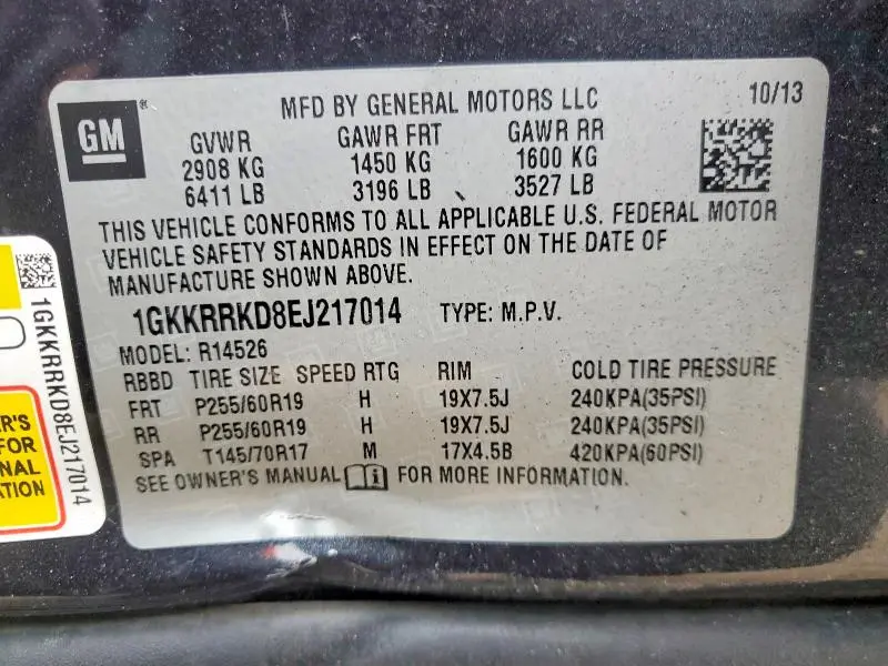 2014 GMC ACADIA SLT-1  