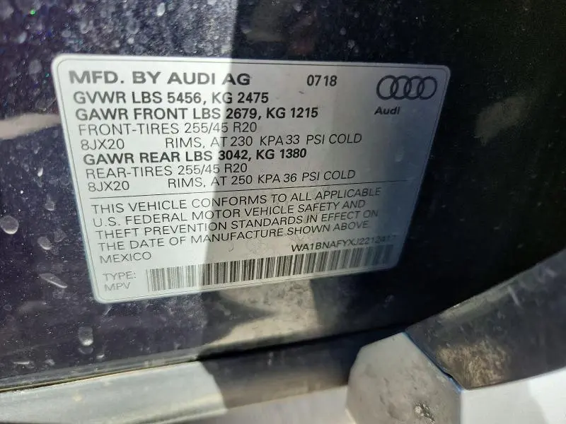 2018 AUDI Q5 PREMIUM PLUS  