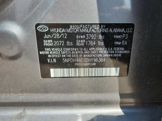 2013 HYUNDAI ELANTRA LIMITED  