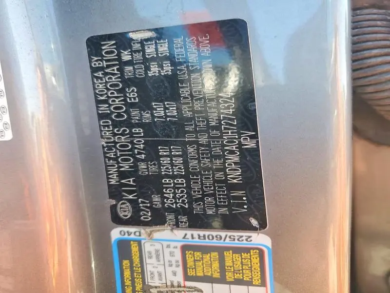 2017 KIA SPORTAGE LX  