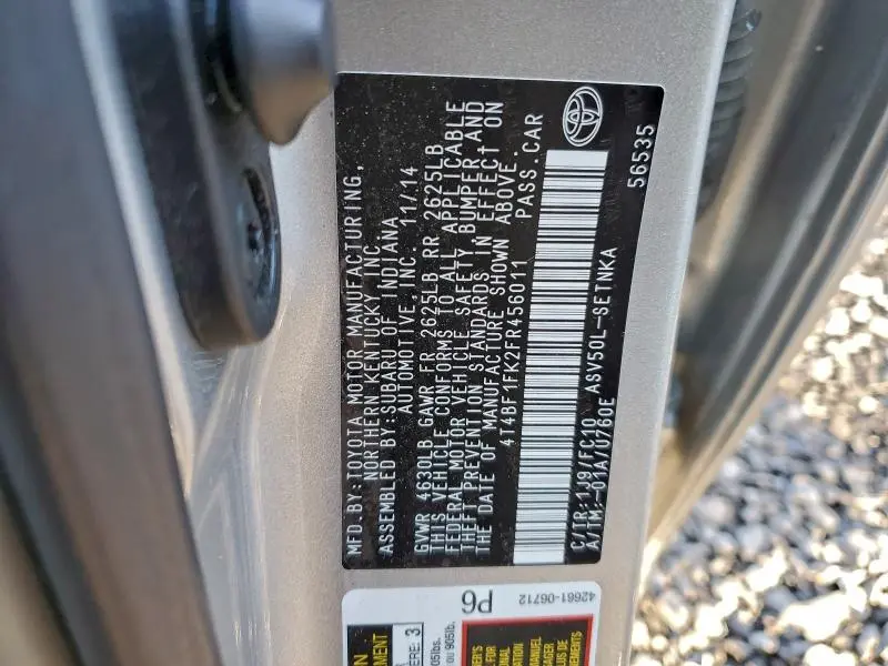 2015 TOYOTA CAMRY LE  