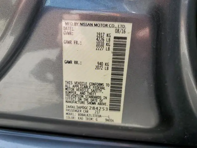 2016 NISSAN ALTIMA 2.5  