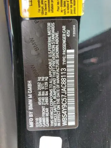 2018 BMW M4   