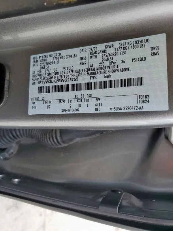 2024 FORD F150 LIGHTNING XLT  
