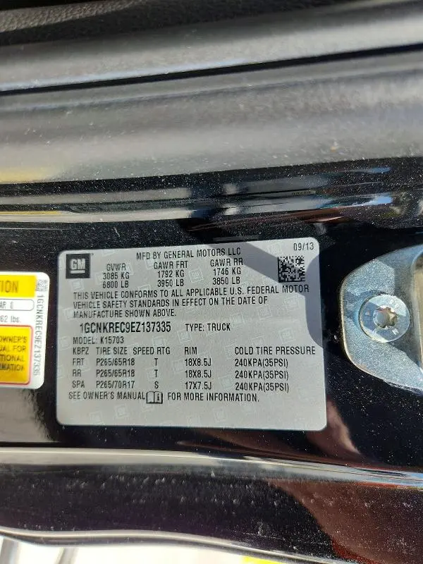 2014 CHEVROLET SILVERADO K1500 LT  