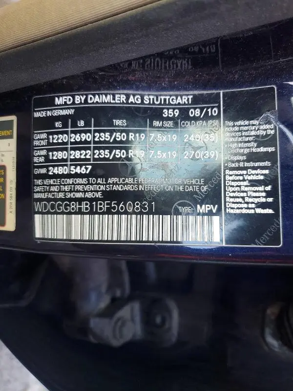 2011 MERCEDES-BENZ GLK 350 4MATIC  