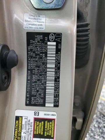 2010 TOYOTA COROLLA BASE