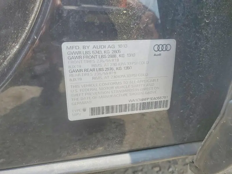 2014 AUDI Q5 TDI PREMIUM PLUS  