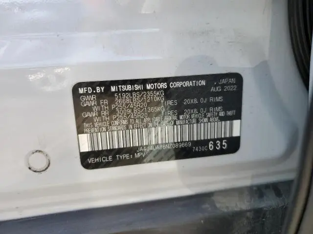 2022 MITSUBISHI OUTLANDER SE  