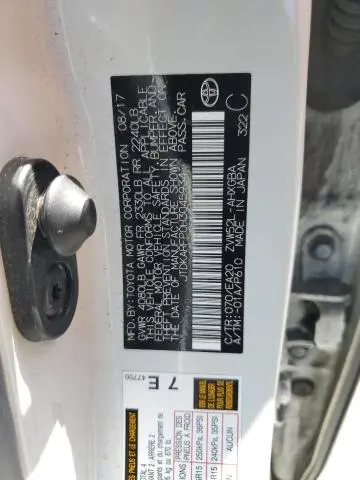 2017 TOYOTA PRIUS PRIME   