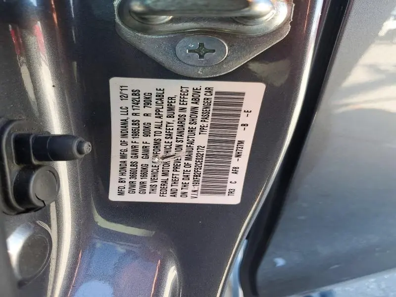 2012 HONDA CIVIC LX  