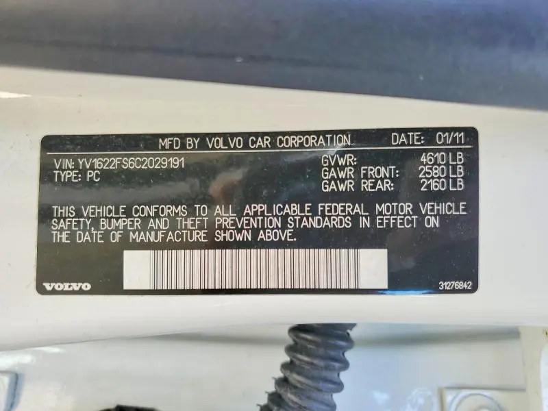 2012 VOLVO S60 T5  