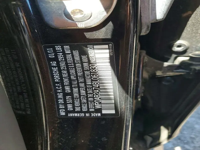 2011 PORSCHE PANAMERA S  