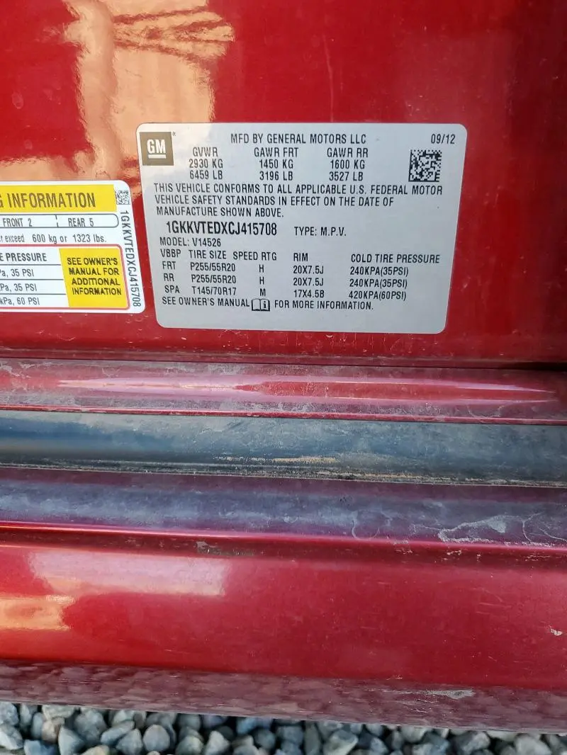 2012 GMC ACADIA DENALI  