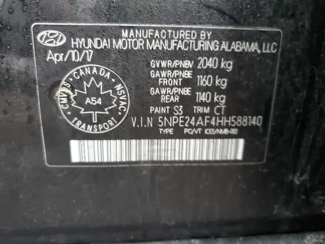 2017 HYUNDAI SONATA SE  