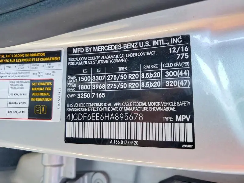 2017 MERCEDES-BENZ GLS 450 4MATIC  