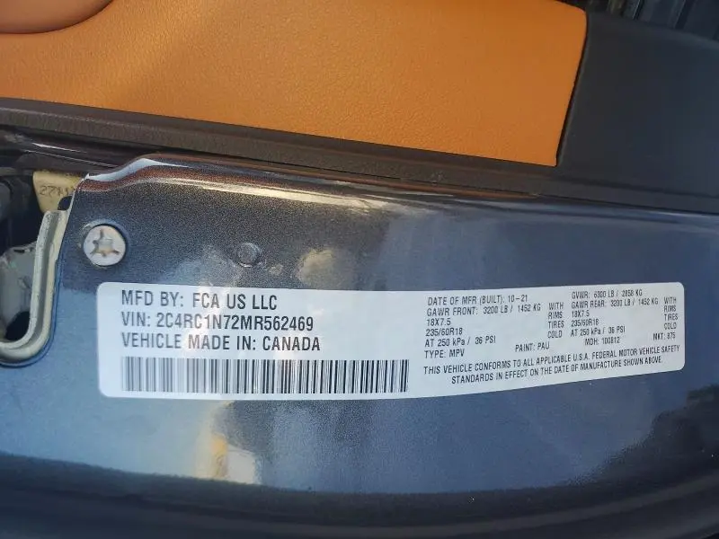 2021 CHRYSLER PACIFICA HYBRID PINNACLE  