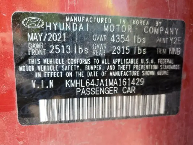 2021 HYUNDAI SONATA SEL  