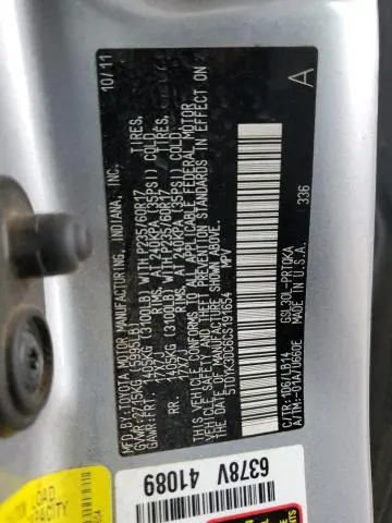 2012 TOYOTA SIENNA XLE  