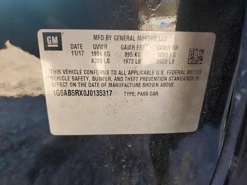 2018 CADILLAC ATS LUXURY  